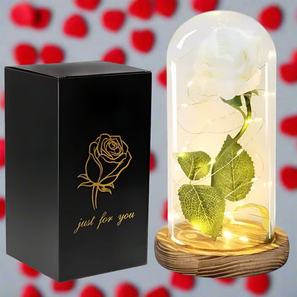 Enchanted Eternal Rose – Beauty and the Beast Inspired Glass Dome Flower