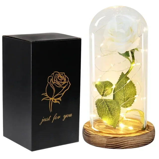 Enchanted Eternal Rose – Beauty and the Beast Inspired Glass Dome Flower