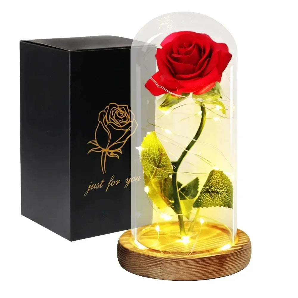 Enchanted Eternal Rose – Beauty and the Beast Inspired Glass Dome Flower